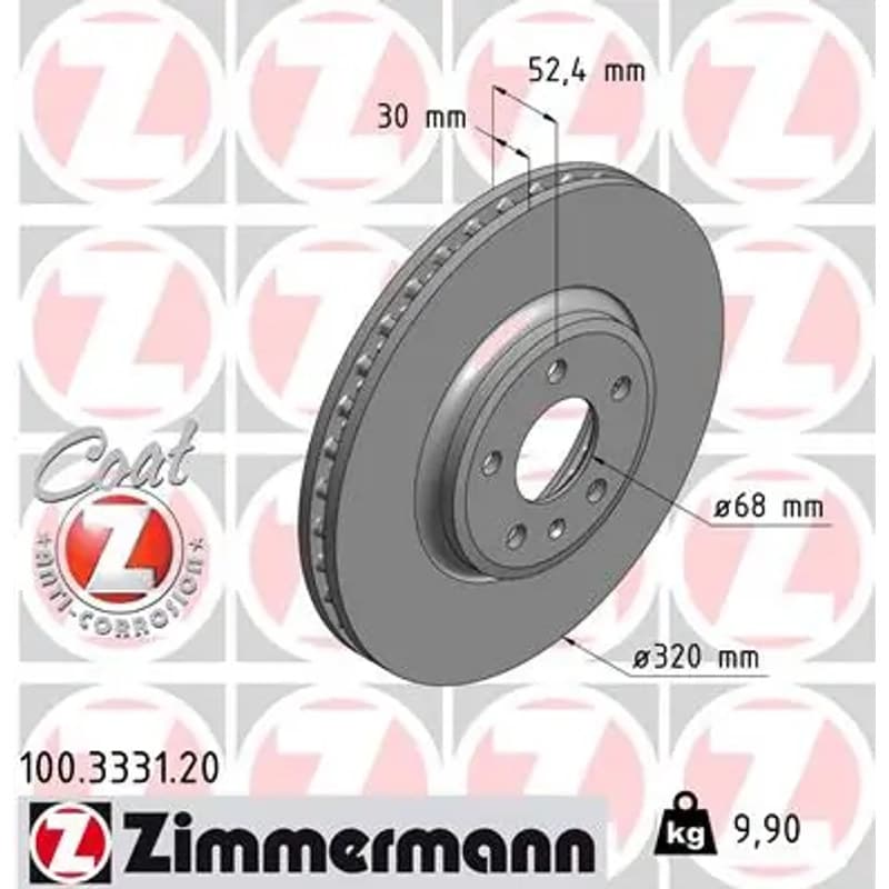ZIMMERMANN stabdžių diskas 100.3331.20