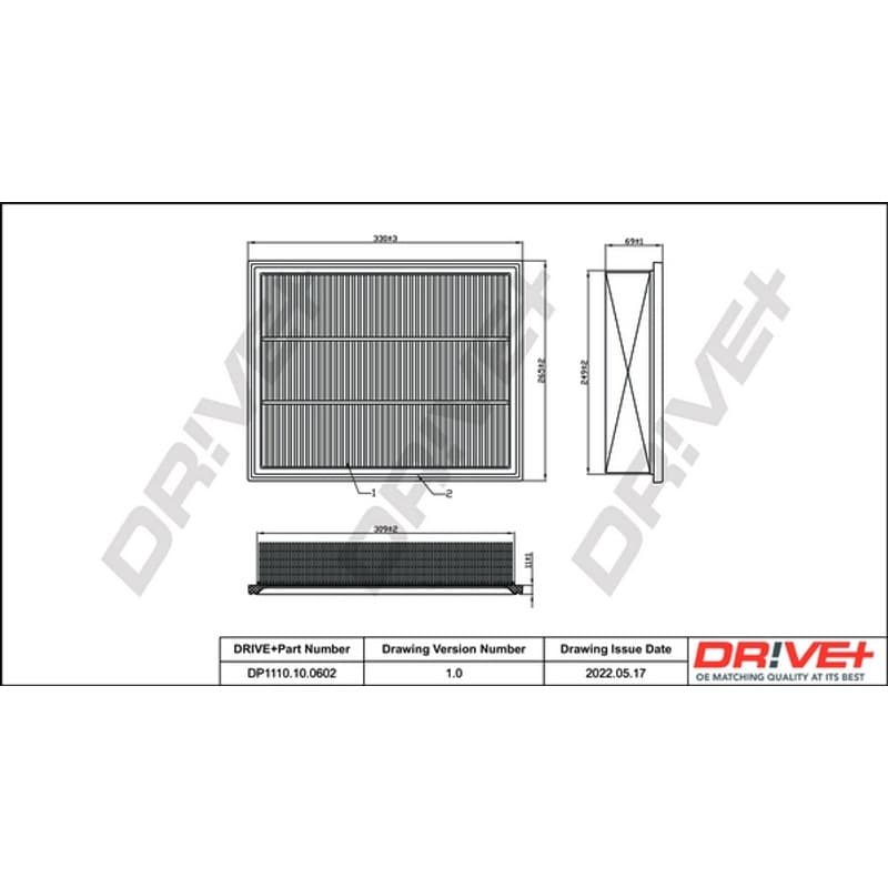 DRVE oro filtras DP1110.10.0602