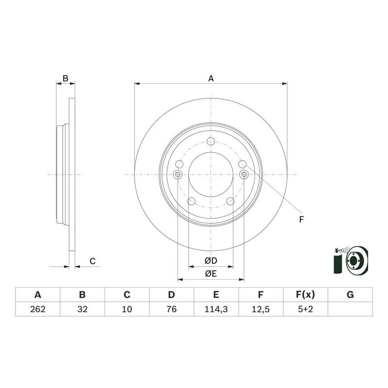 BOSCH 0 986 479 G29 stabdžių diskas