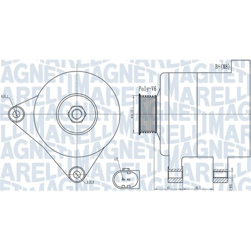 MAGNETIMARELLI kintamosios srovės generatorius 063732000010