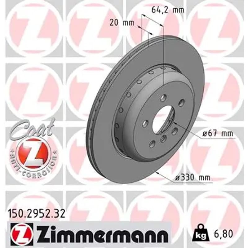 ZIMMERMANN stabdžių diskas 150.2952.32