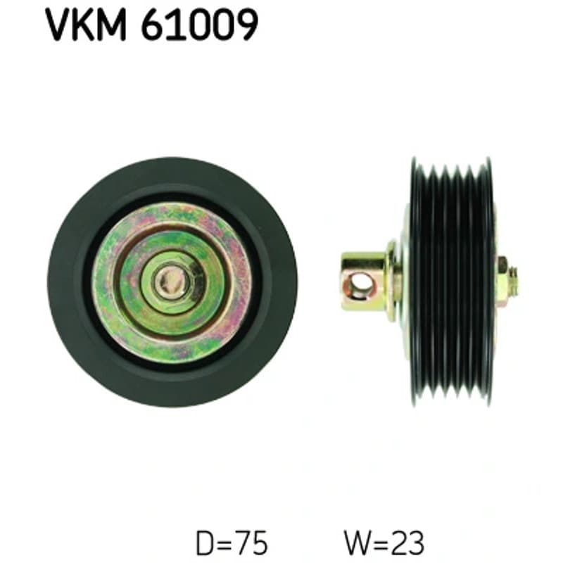 SKF VKM 61009 kreipiantysis skriemulys, V formos rumbuotas diržas