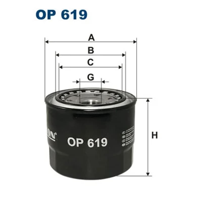 FILTRON alyvos filtras OP 619