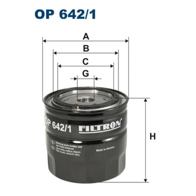 FILTRON Alyvos filtras OP 642/1