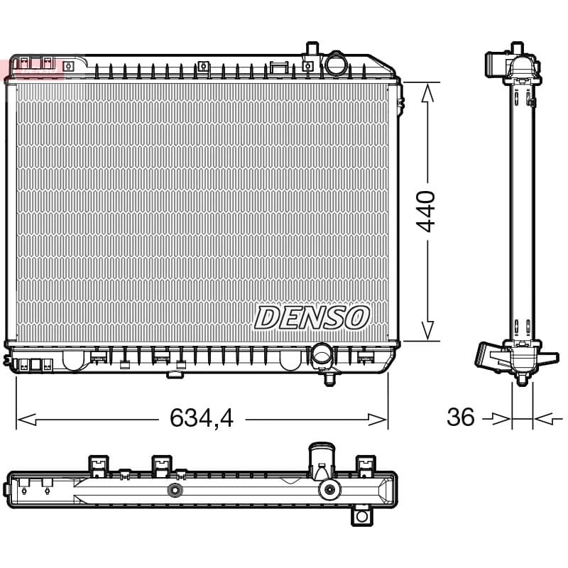 DENSO radiatorius, variklio aušinimas DRM43008