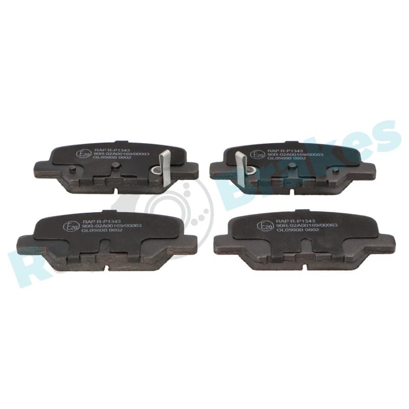 RAPBRAKES stabdžių trinkelių rinkinys, diskinis stabdys R-P1343