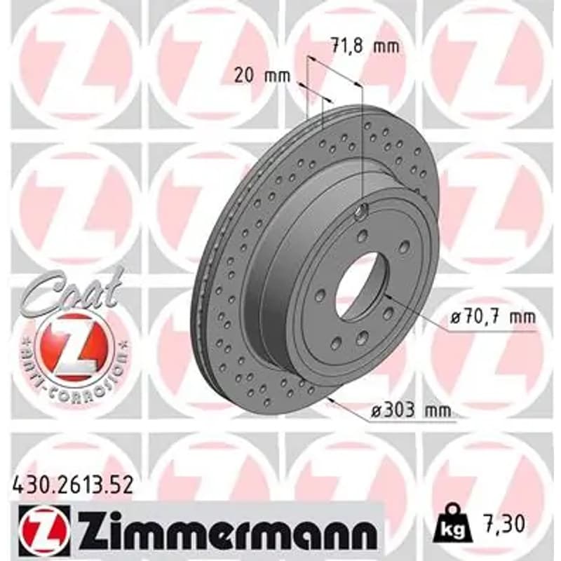 ZIMMERMANN stabdžių diskas 430.2613.52