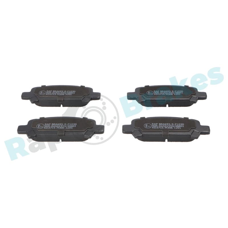 RAPBRAKES stabdžių trinkelių rinkinys, diskinis stabdys R-P1030