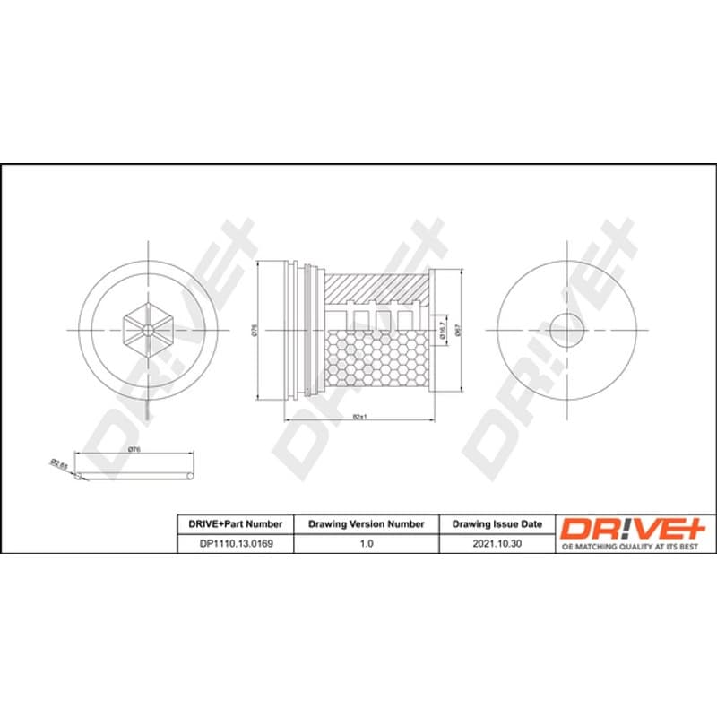 DRVE DP1110.13.0169 kuro filtras