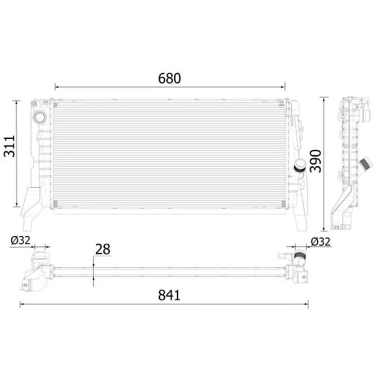 MAHLE CR 2312 000P radiatorius, variklio aušinimas