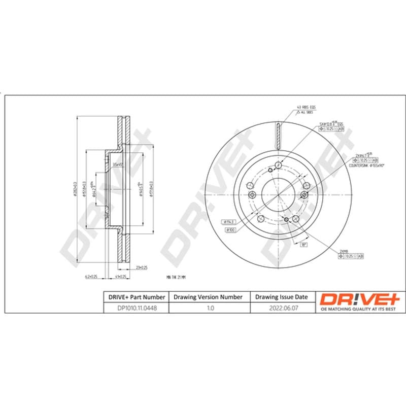 DRVE stabdžių diskas DP1010.11.0448