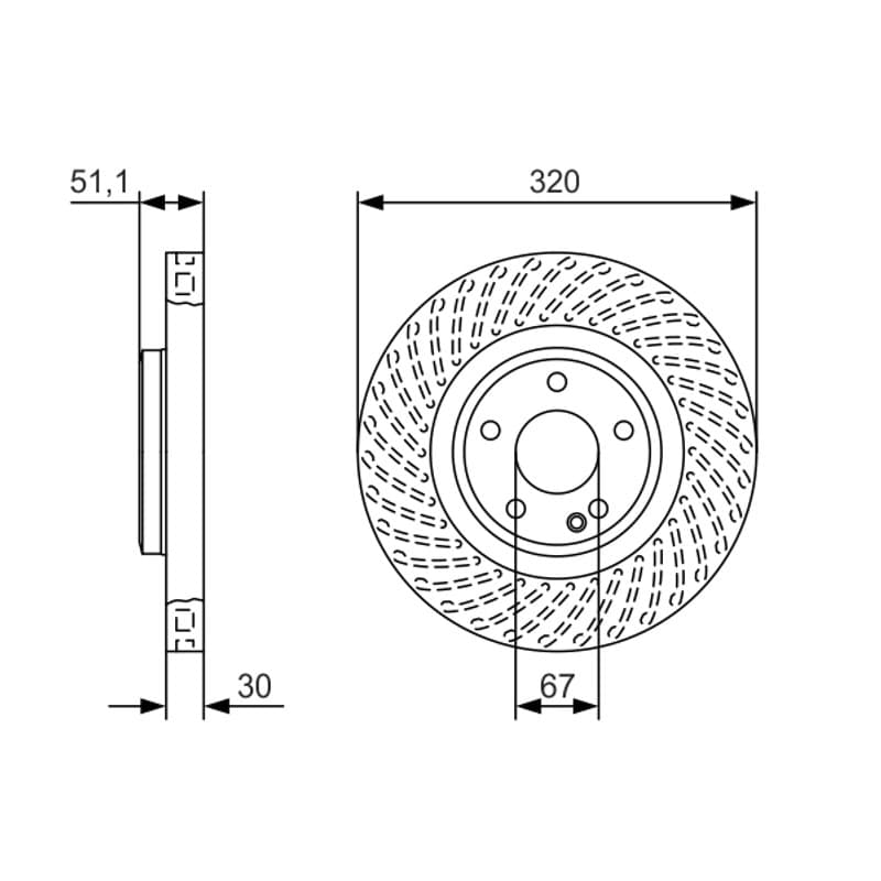 BOSCH 0 986 479 A59 stabdžių diskas