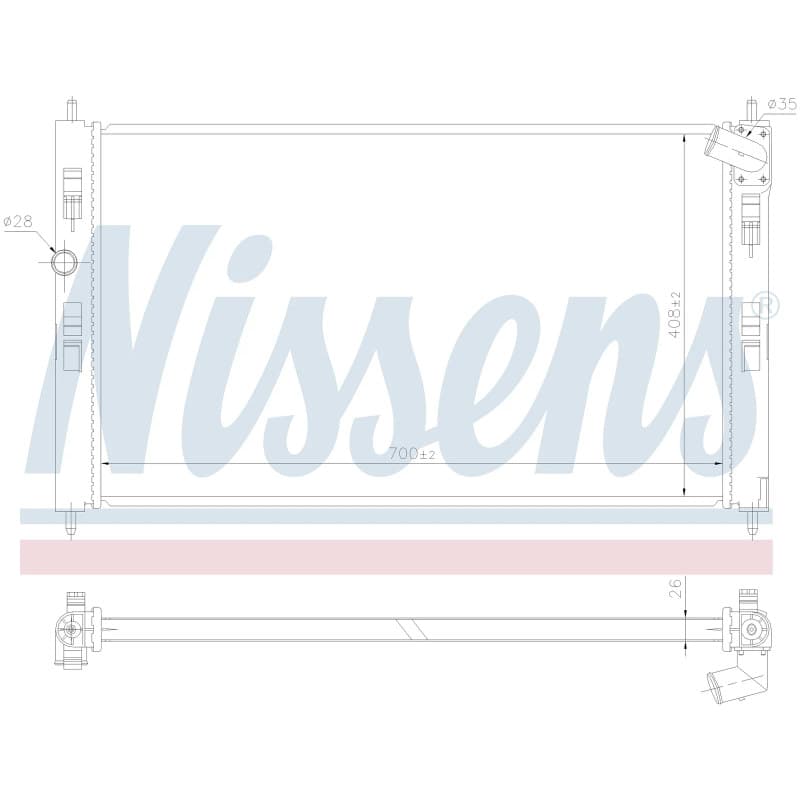 NISSENS radiatorius, variklio aušinimas 636034