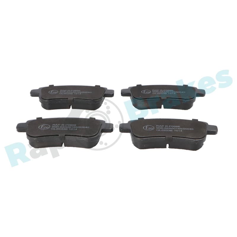 RAPBRAKES stabdžių trinkelių rinkinys, diskinis stabdys R-P0666