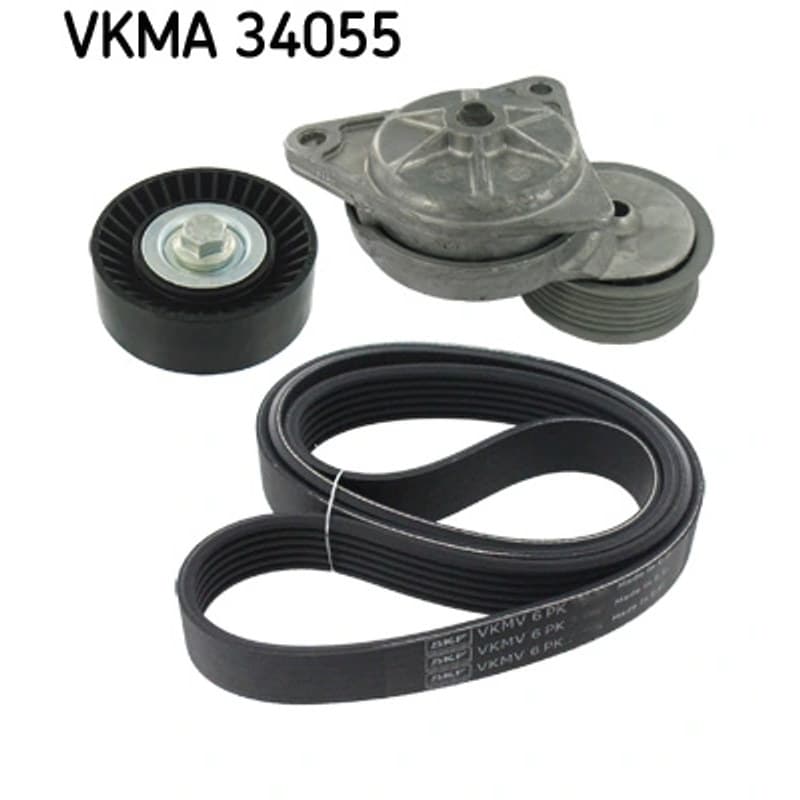SKF VKMA 34055 V formos rumbuotas diržas, komplektas