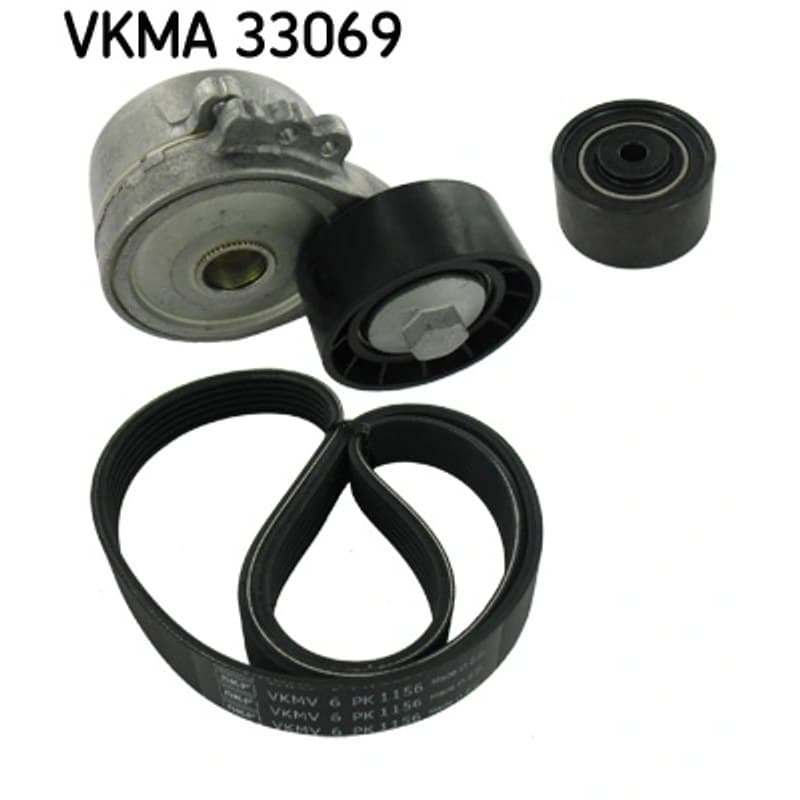 SKF VKMA 33069 V formos rumbuotas diržas, komplektas