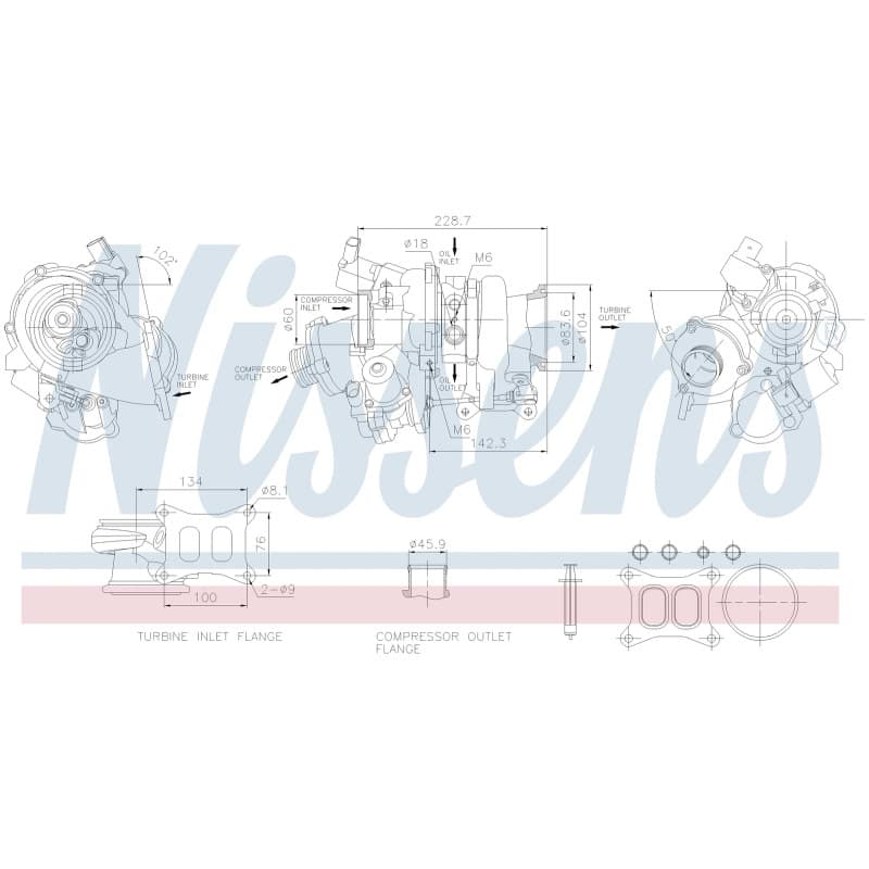 NISSENS kompresorius, įkrovimo sistema 93632