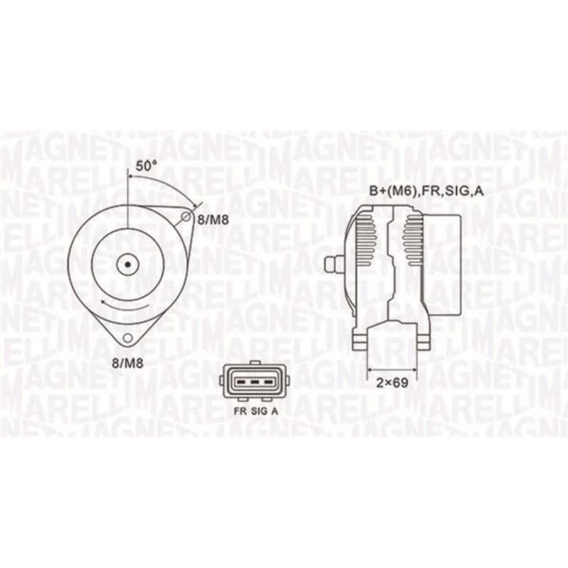 MAGNETIMARELLI kintamosios srovės generatorius 063731857010