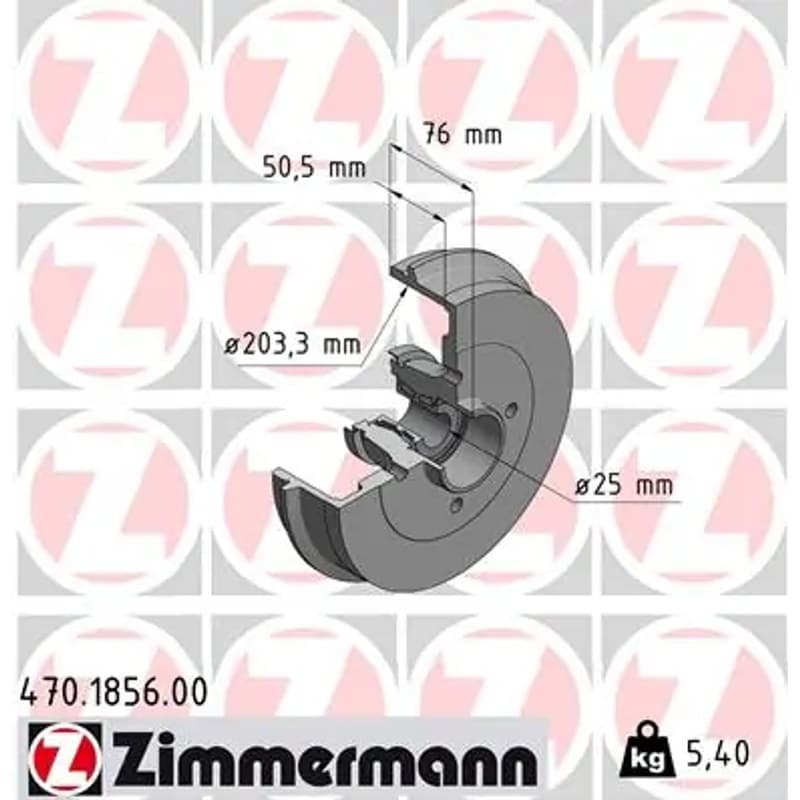 ZIMMERMANN stabdžių būgnas 470.1856.00
