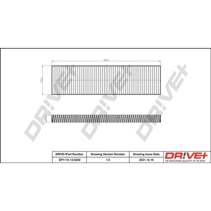 DRVE filtras, salono oras DP1110.12.0250