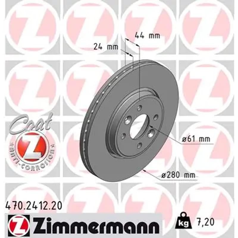 ZIMMERMANN stabdžių diskas 470.2412.20