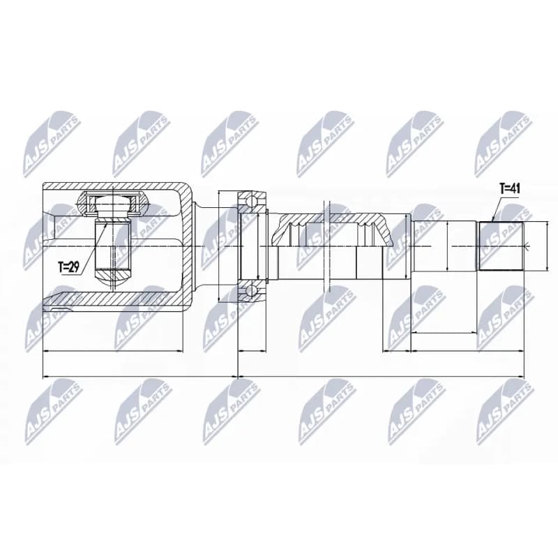 NTY jungčių komplektas, kardaninis velenas NPW-FR-078
