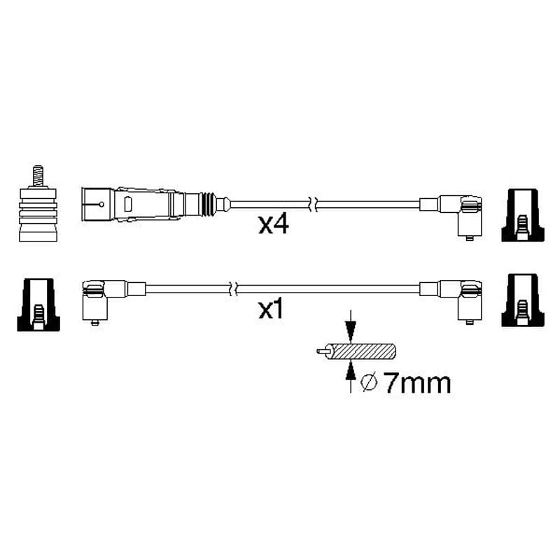 BOSCH 0 986 356 357 uždegimo laido komplektas