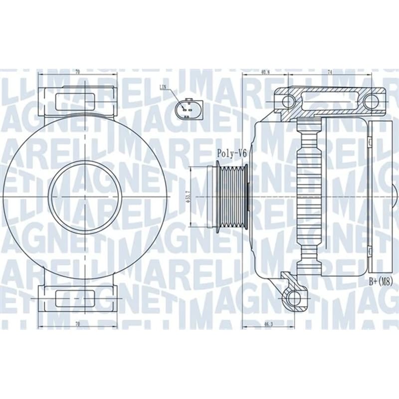 MAGNETIMARELLI kintamosios srovės generatorius 063731923010