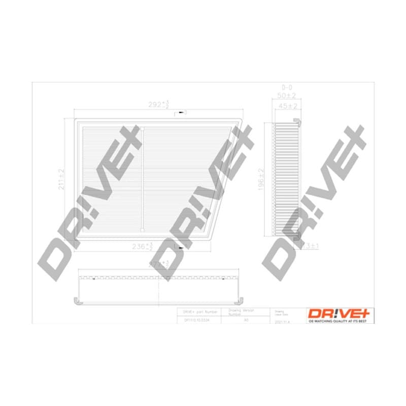 DRVE DP1110.10.0334 oro filtras