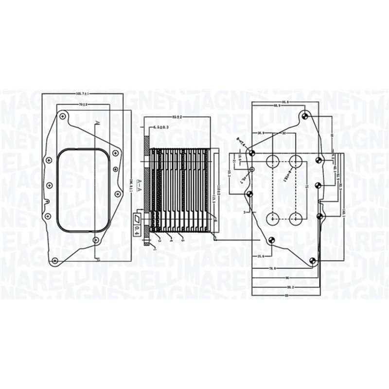 MAGNETIMARELLI alyvos aušintuvas, variklio alyva 350300005000