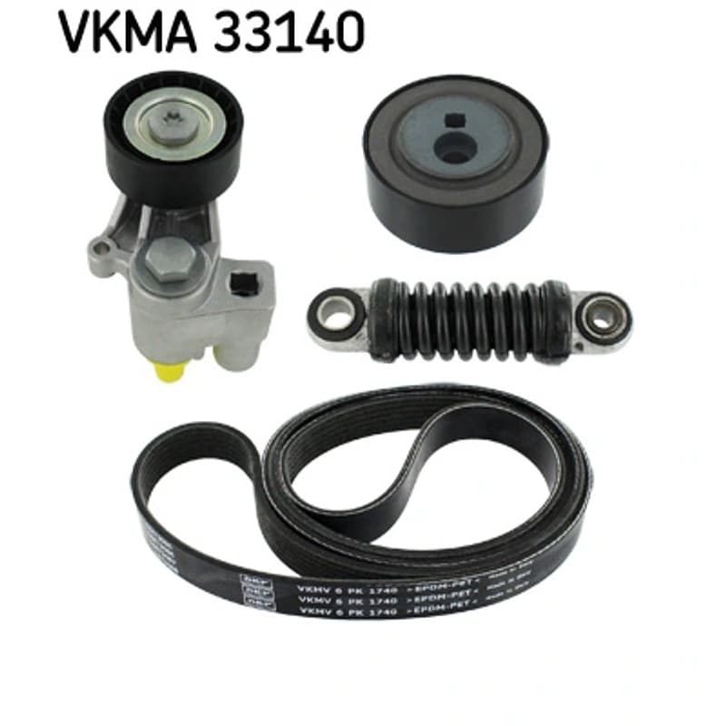 SKF VKMA 33140 V formos rumbuotas diržas, komplektas