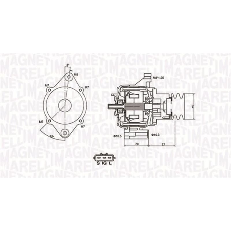 MAGNETIMARELLI kintamosios srovės generatorius 063731367010