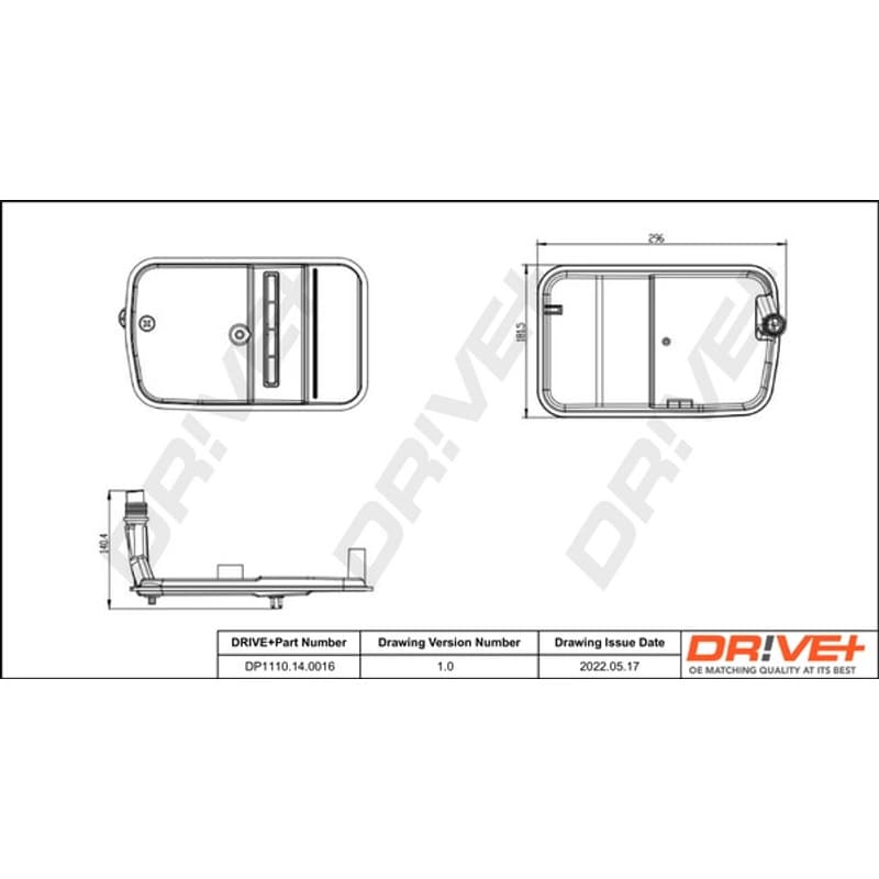 DRVE hidraulinių filtrų komplektas, automatinė transmisija DP1110.14.0016