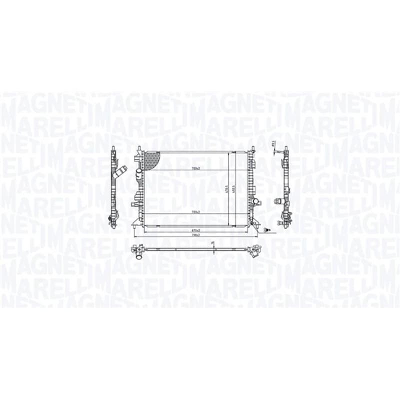 MAGNETIMARELLI radiatorius, variklio aušinimas 350213215700