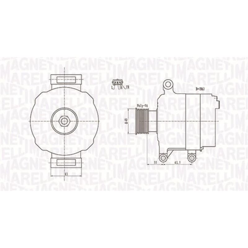 MAGNETIMARELLI kintamosios srovės generatorius 063731869010