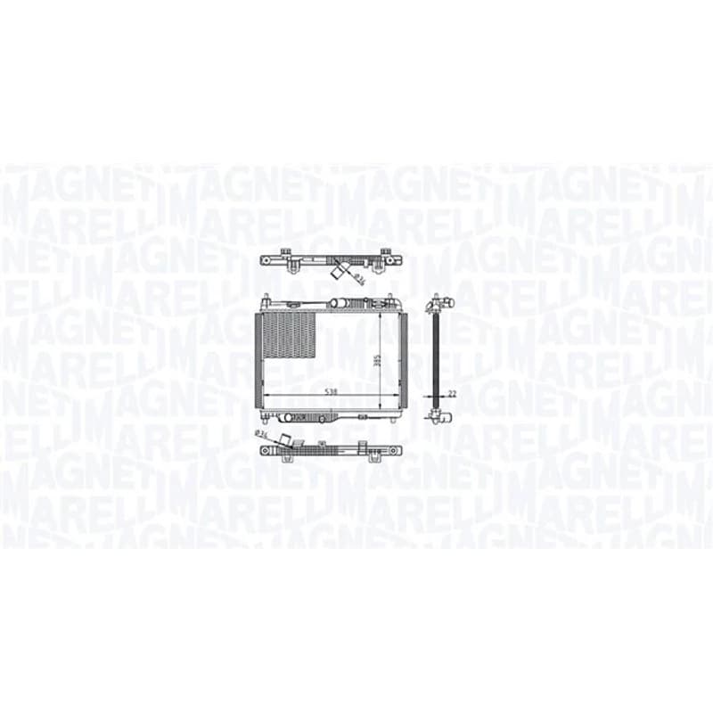 MAGNETIMARELLI radiatorius, variklio aušinimas 350213215600