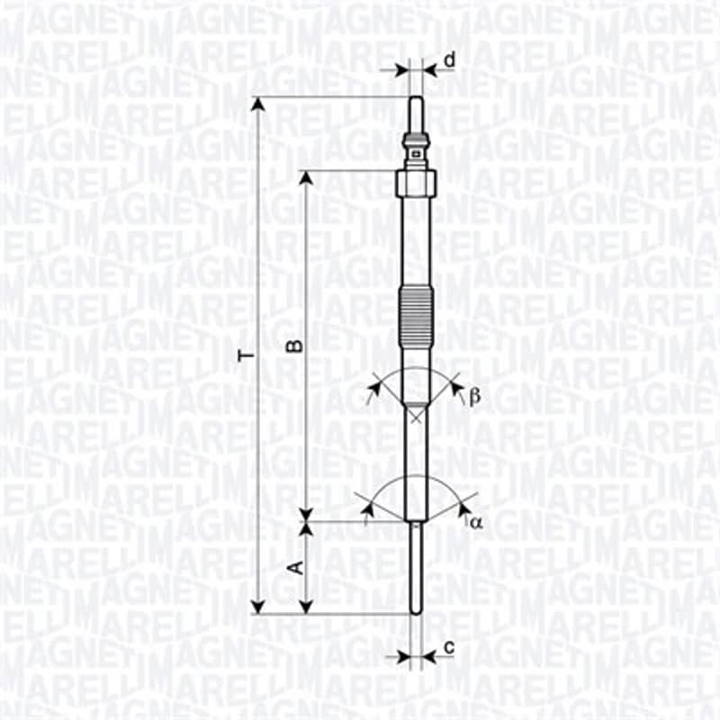 MAGNETIMARELLI kaitinimo žvakė 062900129304