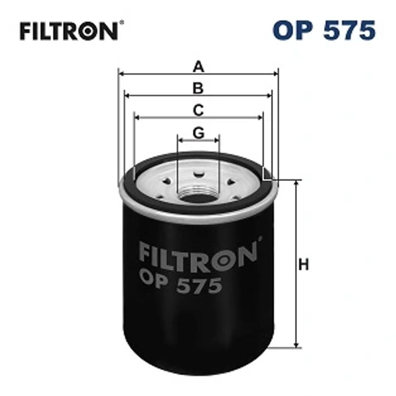 FILTRON OP 575 alyvos filtras – 69 × 86 mm, M20 × 1,5