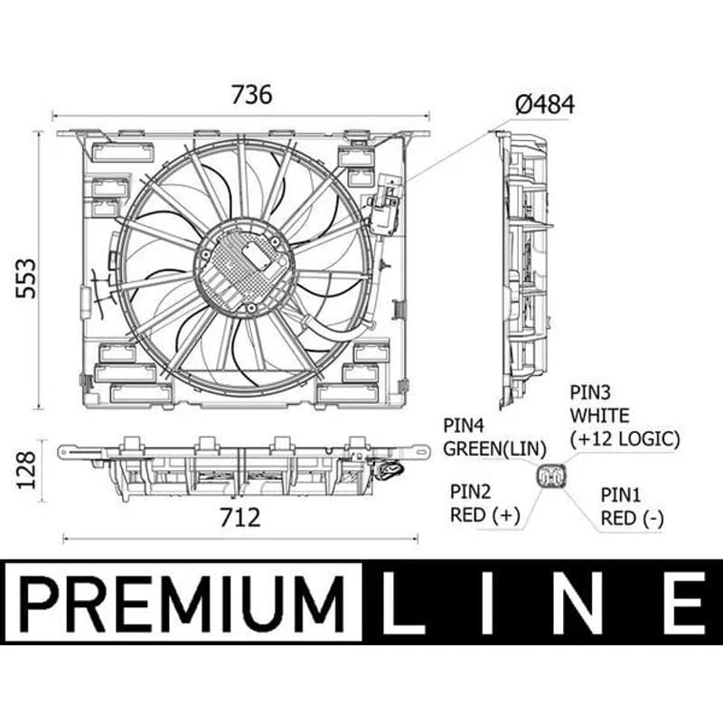 MAHLE CFF 535 000P ventiliatorius, radiatoriaus