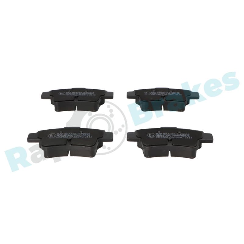 RAPBRAKES stabdžių trinkelių rinkinys, diskinis stabdys R-P0538