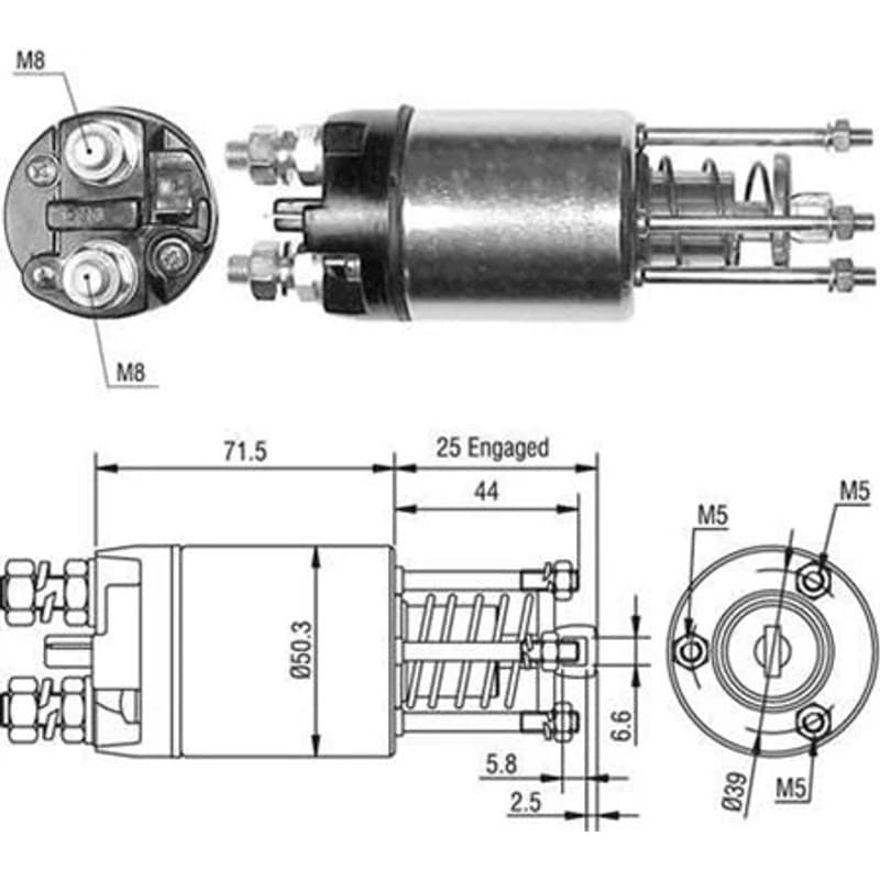 MAGNETIMARELLI solenoidinis jungiklis, starteris 940113050460