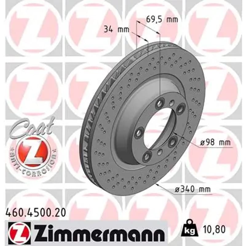 ZIMMERMANN stabdžių diskas 460.4500.20