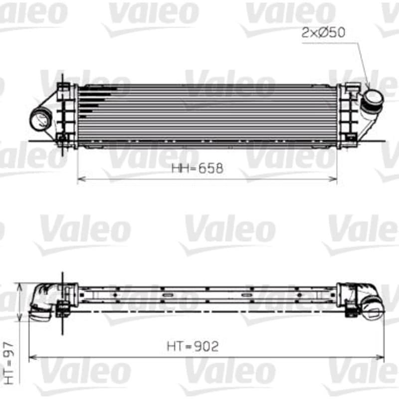 VALEO tarpinis suslėgto oro aušintuvas, kompresorius 818246