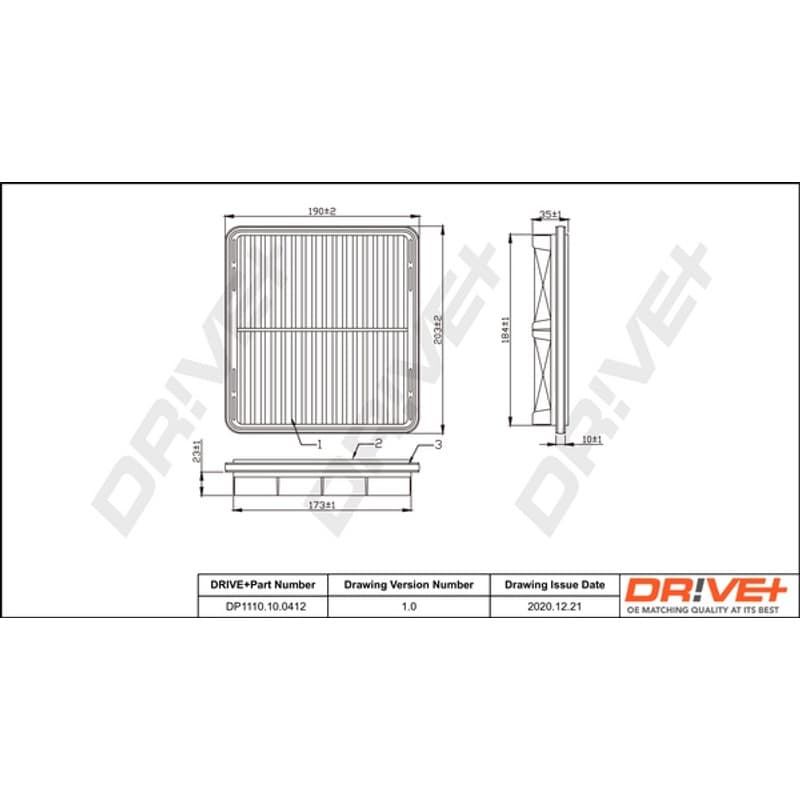 DRVE oro filtras DP1110.10.0412