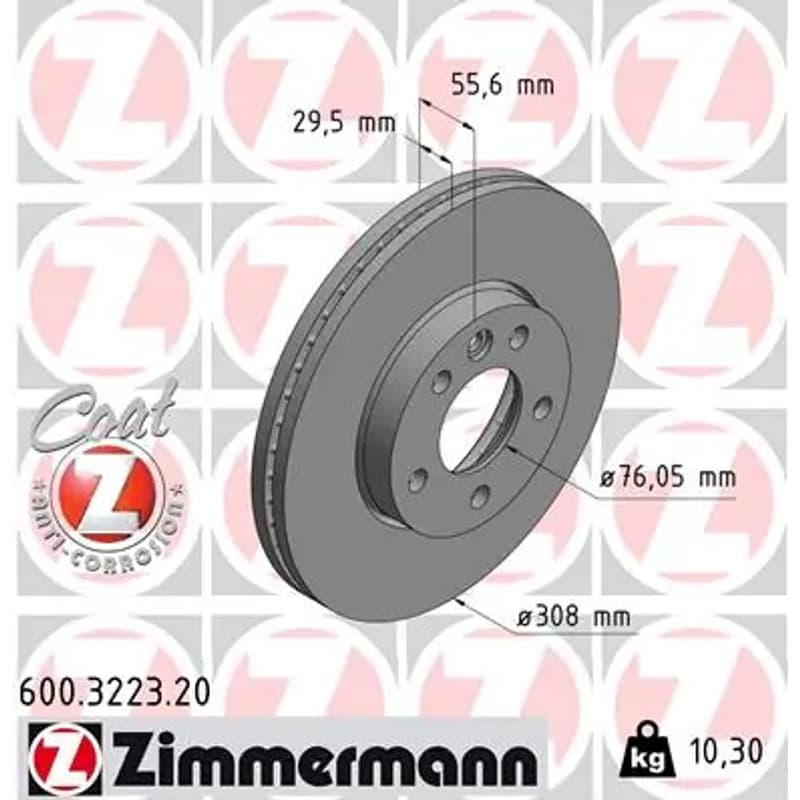 ZIMMERMANN stabdžių diskas 600.3223.20