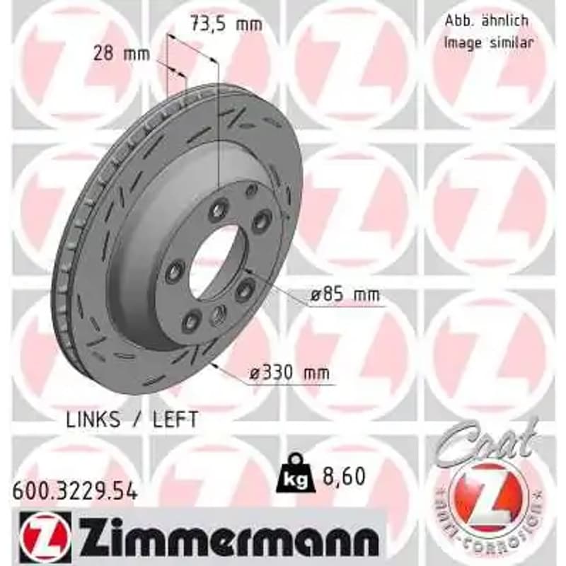 ZIMMERMANN stabdžių diskas 600.3229.54