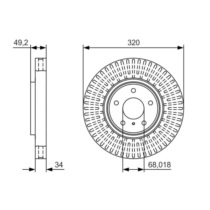 BOSCH 0 986 479 T32 stabdžių diskas