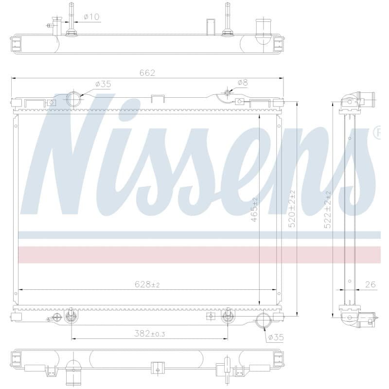 NISSENS radiatorius, variklio aušinimas 66773