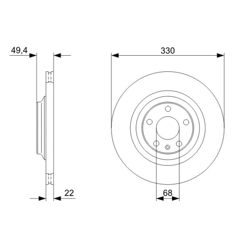 BOSCH 0 986 479 C64 stabdžių diskas