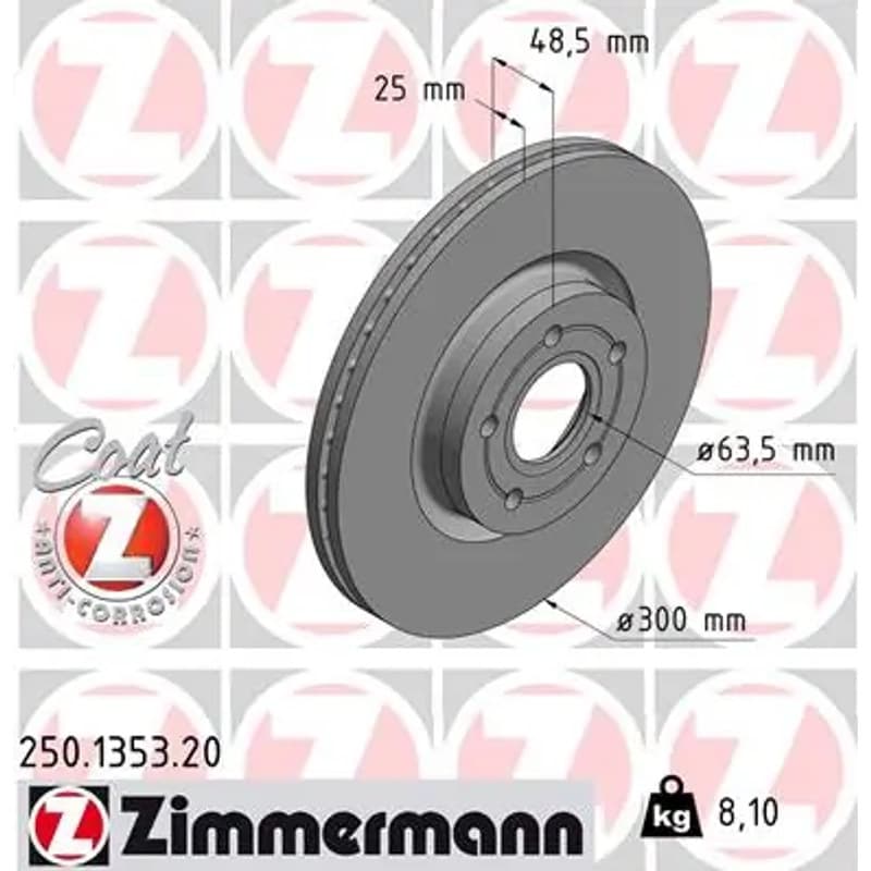 ZIMMERMANN stabdžių diskas 250.1353.20